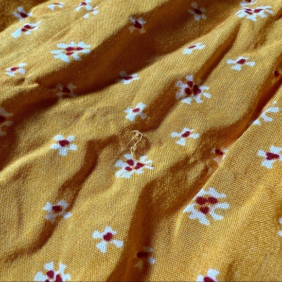 Free People Walking Through My Dreams Orange Floral Paisley Smocked Dress - Picture 14 of 15